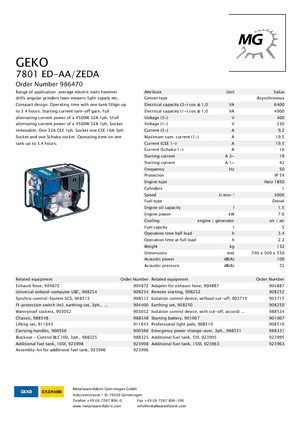 Dízel generátorok Geko ® 7801 ED-AA/ZEDA