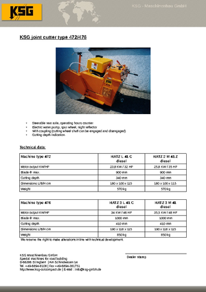 Burkolatvágók KSG-Maschinenbau KSG 476