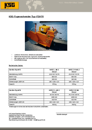 Burkolatvágók KSG-Maschinenbau KSG 476
