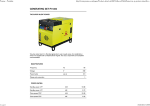 Dízel generátorok PRAMAC Lifter P 11000 TYA
