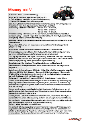Kommuniális traktorok - elülső felfüggesztéssel Reform Werke Mounty 100 V