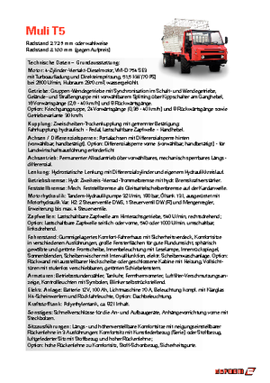 Kommuniális traktorok - elülső felfüggesztéssel Reform Werke Muli T 5