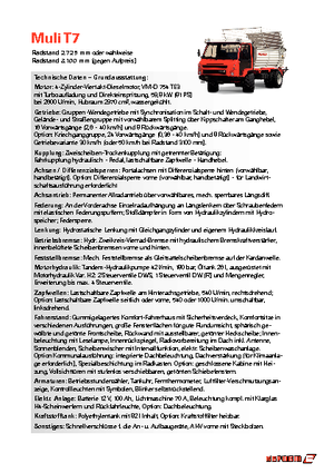 Kommuniális traktorok - elülső felfüggesztéssel Reform Werke Muli T 7