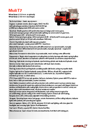 Kommuniális traktorok - elülső felfüggesztéssel Reform Werke Muli T 7