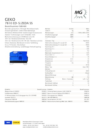 Dízel generátorok Geko ® 7810 ED-S/ZEDA