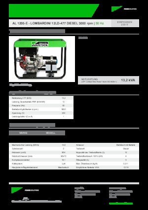 Dízel generátorok INMESOL AL 1200-E