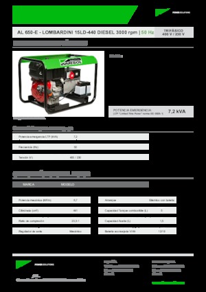 Dízel generátorok INMESOL AL 650-E