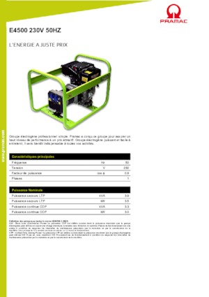 Dízel generátorok PRAMAC Lifter E 4500 SYH
