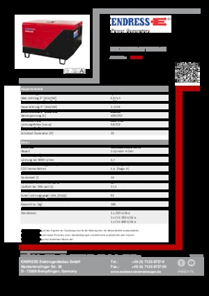Dízel generátorok Endress ESE 706 DYS-GT ES ISO DI