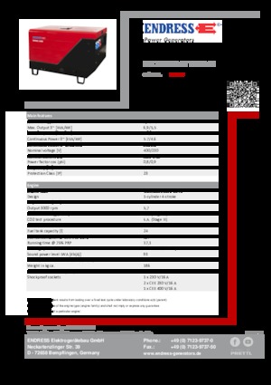 Dízel generátorok Endress ESE 706 DYS-GT ES ISO DI