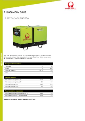 Dízel generátorok PRAMAC Lifter P 11000 TYA