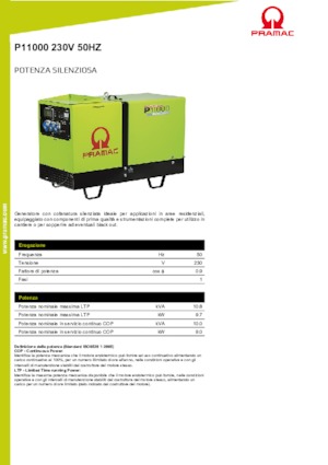 Dízel generátorok PRAMAC Lifter P 11000 TYA