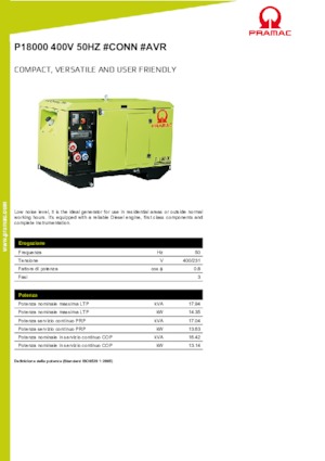 Dízel generátorok PRAMAC Lifter P 18000 TYA