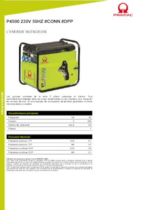 Dízel generátorok PRAMAC Lifter P 4500