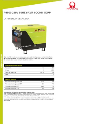 Dízel generátorok PRAMAC Lifter P 9000