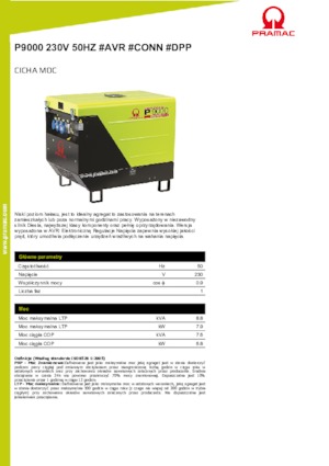 Dízel generátorok PRAMAC Lifter P 9000