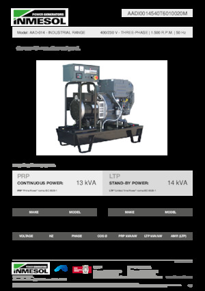 Dízel generátorok INMESOL AAD-014