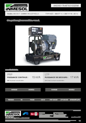 Dízel generátorok INMESOL AAD-017