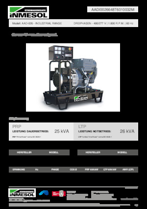 Dízel generátorok INMESOL AAD-026