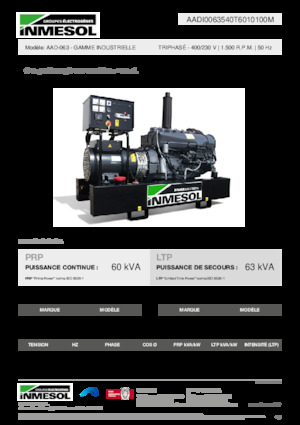 Dízel generátorok INMESOL AAD-063