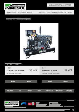 Dízel generátorok INMESOL AD-033