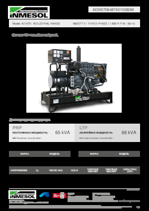 Dízel generátorok INMESOL AD-070