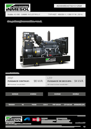 Dízel generátorok INMESOL AD-095