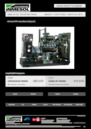 Dízel generátorok INMESOL AD-415