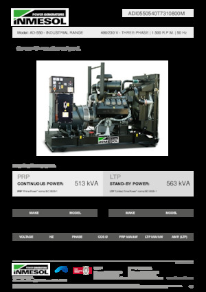 Dízel generátorok INMESOL AD-550