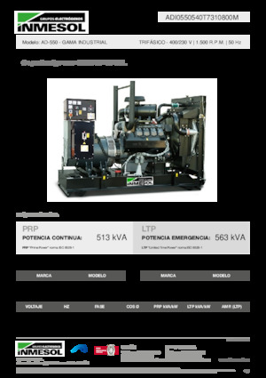 Dízel generátorok INMESOL AD-550