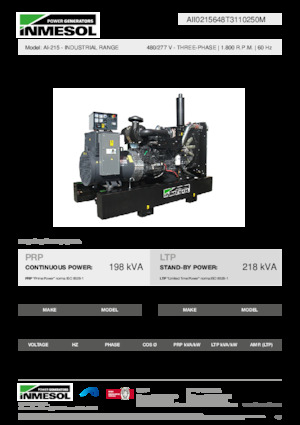 Dízel generátorok INMESOL AI-215