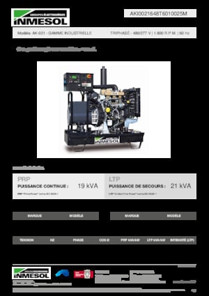 Dízel generátorok INMESOL AK-021