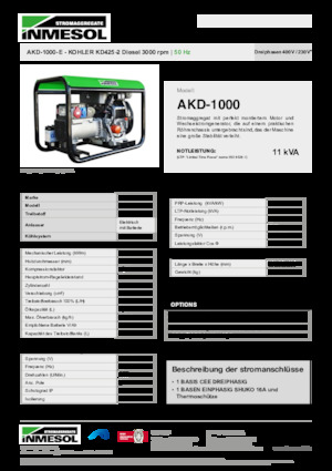 Dízel generátorok INMESOL AKD-1000-E