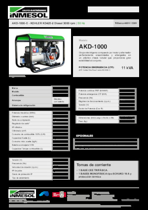 Dízel generátorok INMESOL AKD-1000-E