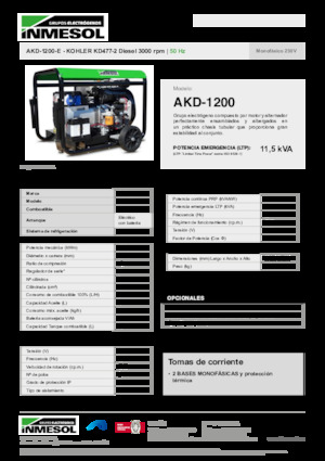 Dízel generátorok INMESOL AKD-1200-E