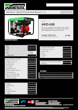 Dízel generátorok INMESOL AKD-500-CA