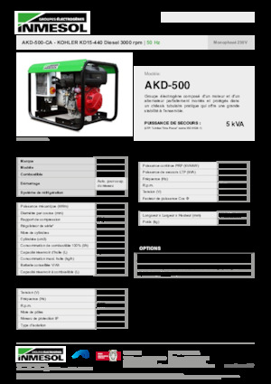 Dízel generátorok INMESOL AKD-500-CA