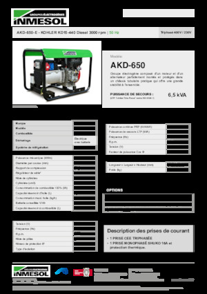 Dízel generátorok INMESOL AKD-650-E