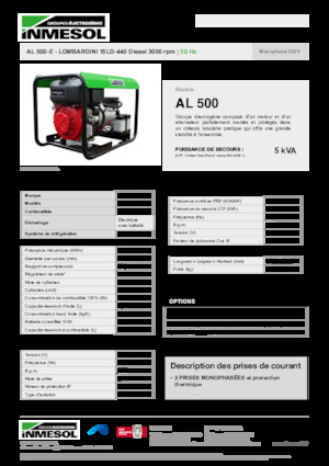 Dízel generátorok INMESOL AL 500-E