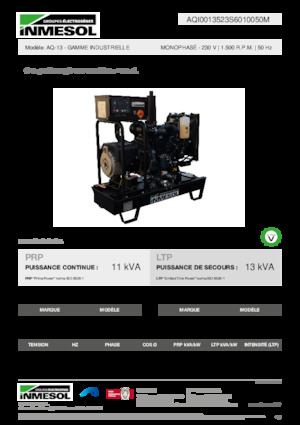Dízel generátorok INMESOL AQ-13