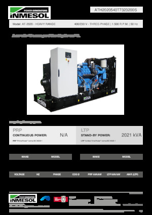 Dízel generátorok INMESOL AT-2020