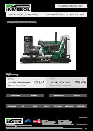 Dízel generátorok INMESOL AV-250