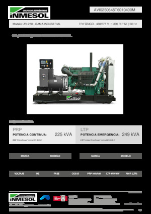 Dízel generátorok INMESOL AV-250