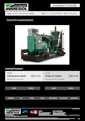 Dízel generátorok INMESOL AV-285