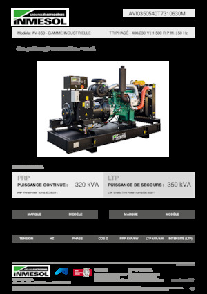 Dízel generátorok INMESOL AV-350