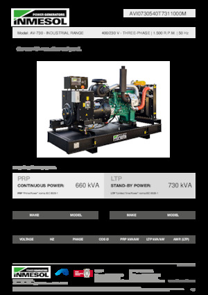 Dízel generátorok INMESOL AV-730