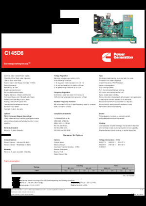 Dízel generátorok Cummins C145D6
