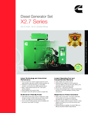 Dízel generátorok Cummins C25D5P