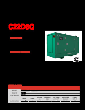 Dízel generátorok Cummins C22D5Q