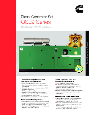 Dízel generátorok Cummins C300D5P